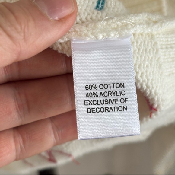 XOKR Kerri Rosenthal Womens Small Heart Knit Cardigan Cropped Anthropologie NWT - Picture 8 of 9